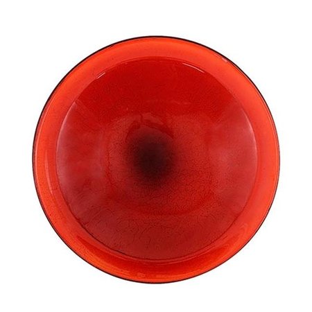 ACHLA DESIGNS Achla CGB-09R 12 Inch Red Glass Crackle Glass Bowl CGB-09R
